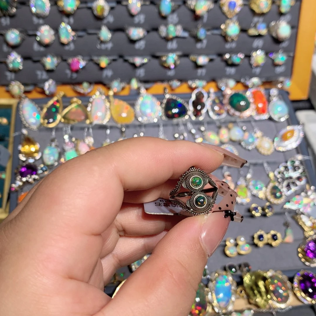 欧泊银S925镶嵌戒指a