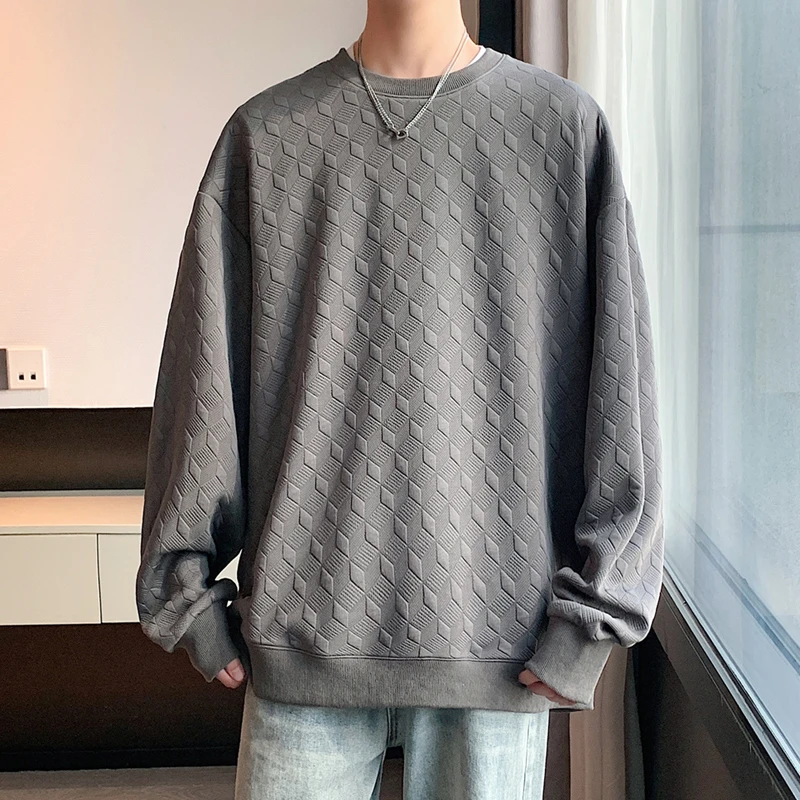 卫衣男春秋新款圆领套头长袖打底衫潮流韩版百搭休闲港风男士上衣