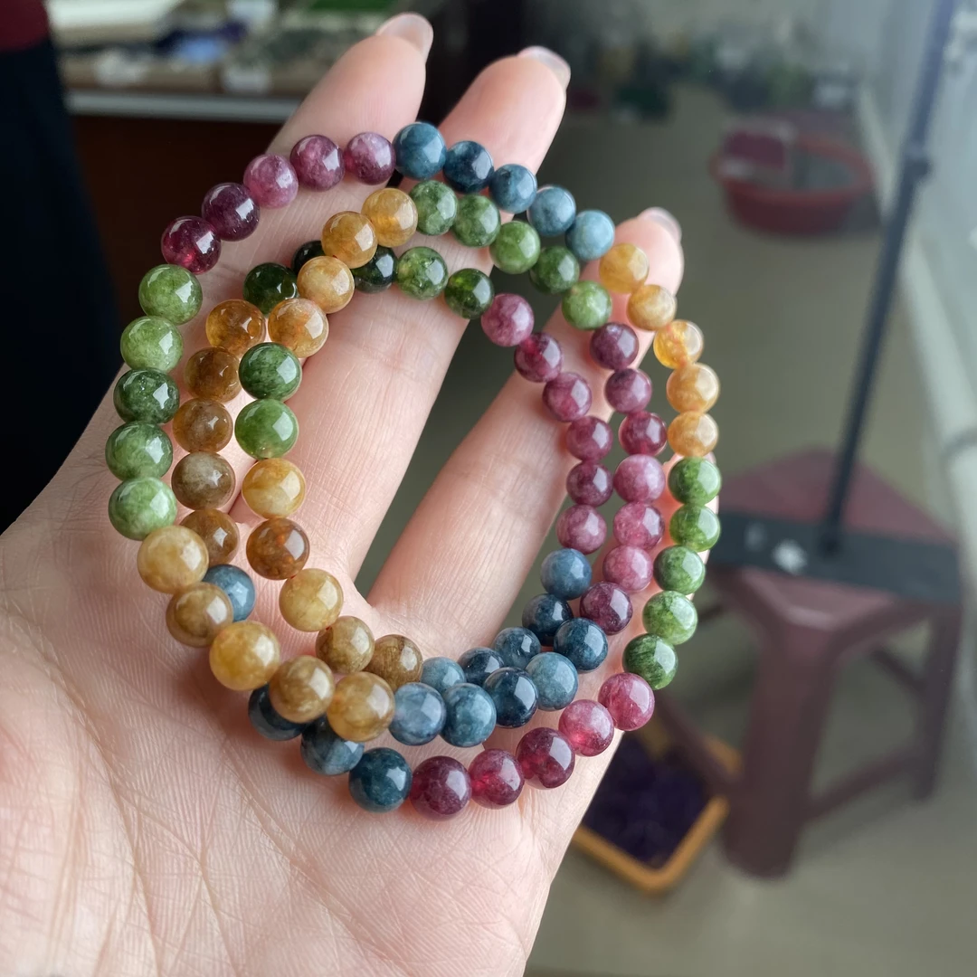 BX-47号彩虹碧多圈手链6mm多样性发一件