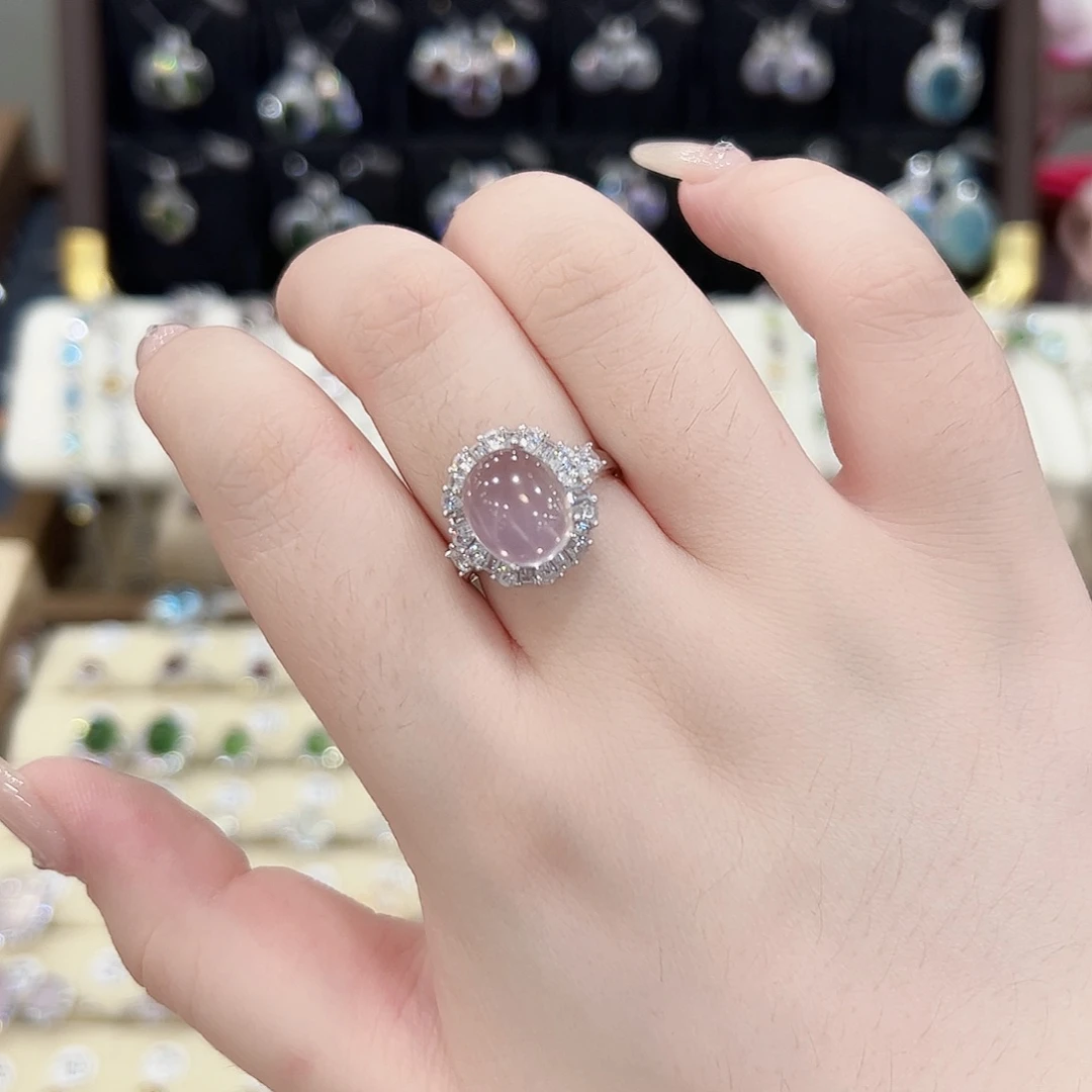 ****贝银S925镶嵌戒指水晶