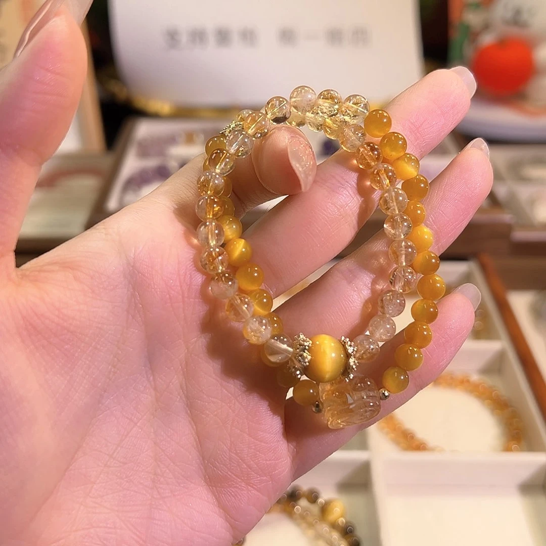 水晶手链未镶嵌黄塔晶