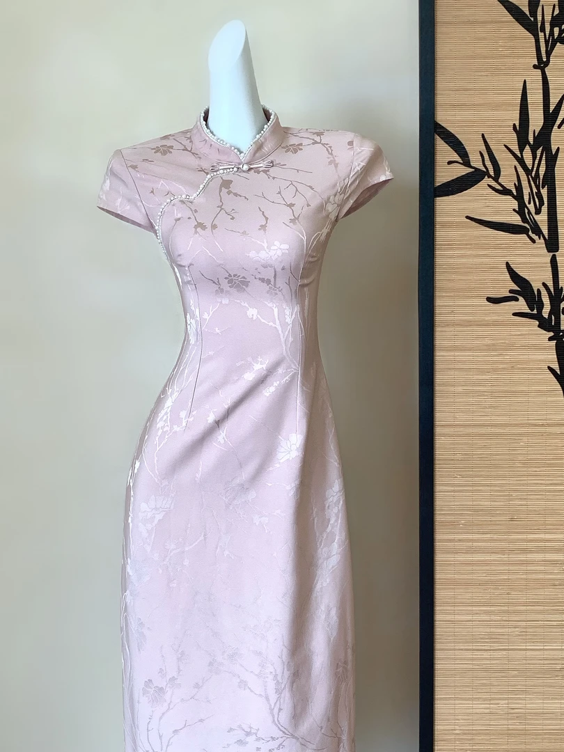 EIA一尧新中式国风【夏季收官福利款】气质温婉提花旗袍连衣裙72150