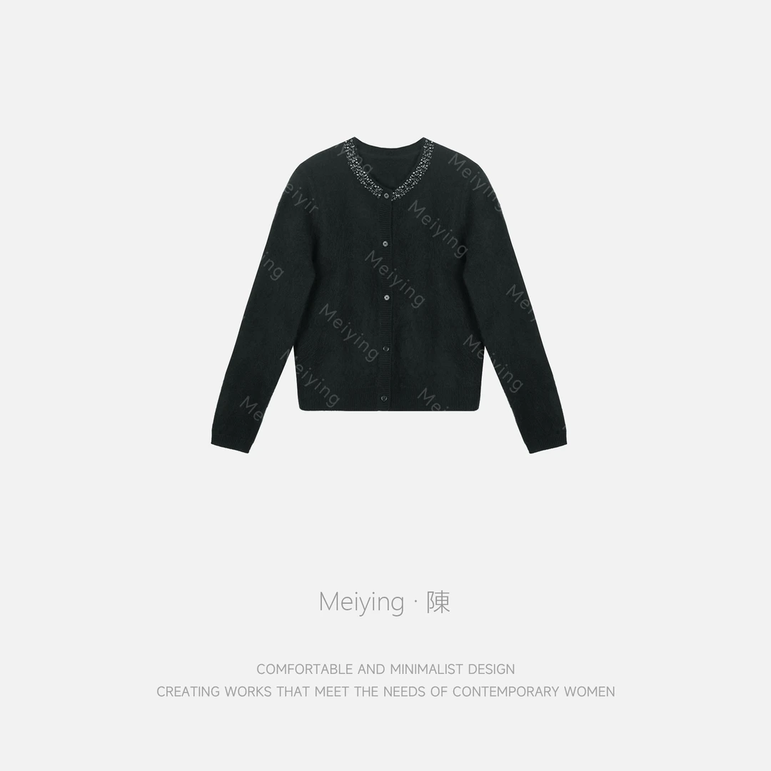 Meiying-"璀璨工坊"针织手工定珠羊毛衫YA5QM026