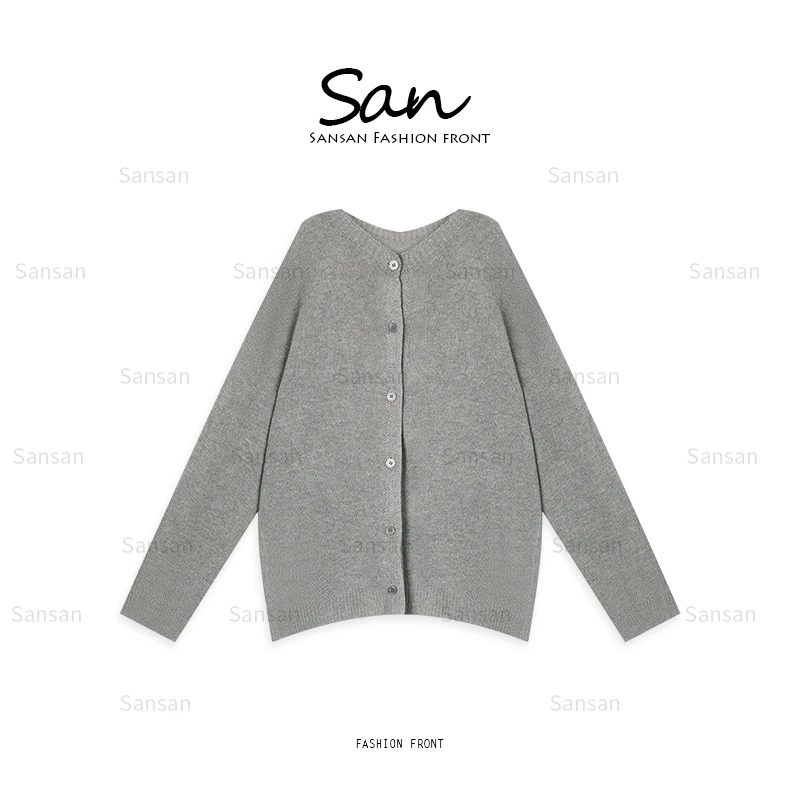 【SANSAN】气质显瘦百搭宽松休闲长袖开衫外套DY-9201