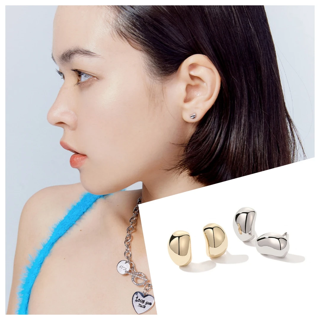 925银耳饰 小银豆耳钉女养耳洞2025新款百搭耳环小众春夏高级感