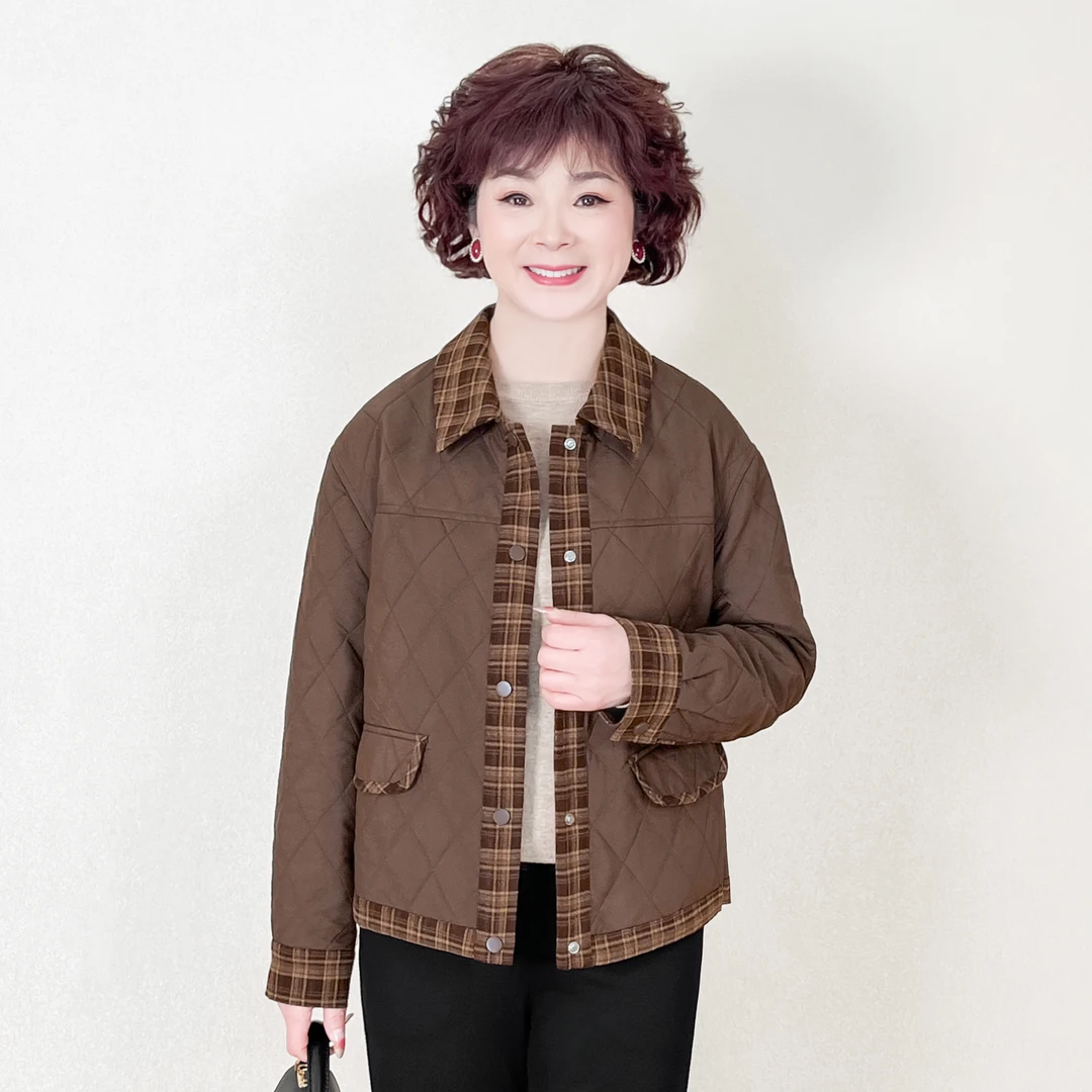 妈妈春装2025新款外套洋气中老年女春秋季衬衣大码长袖上衣