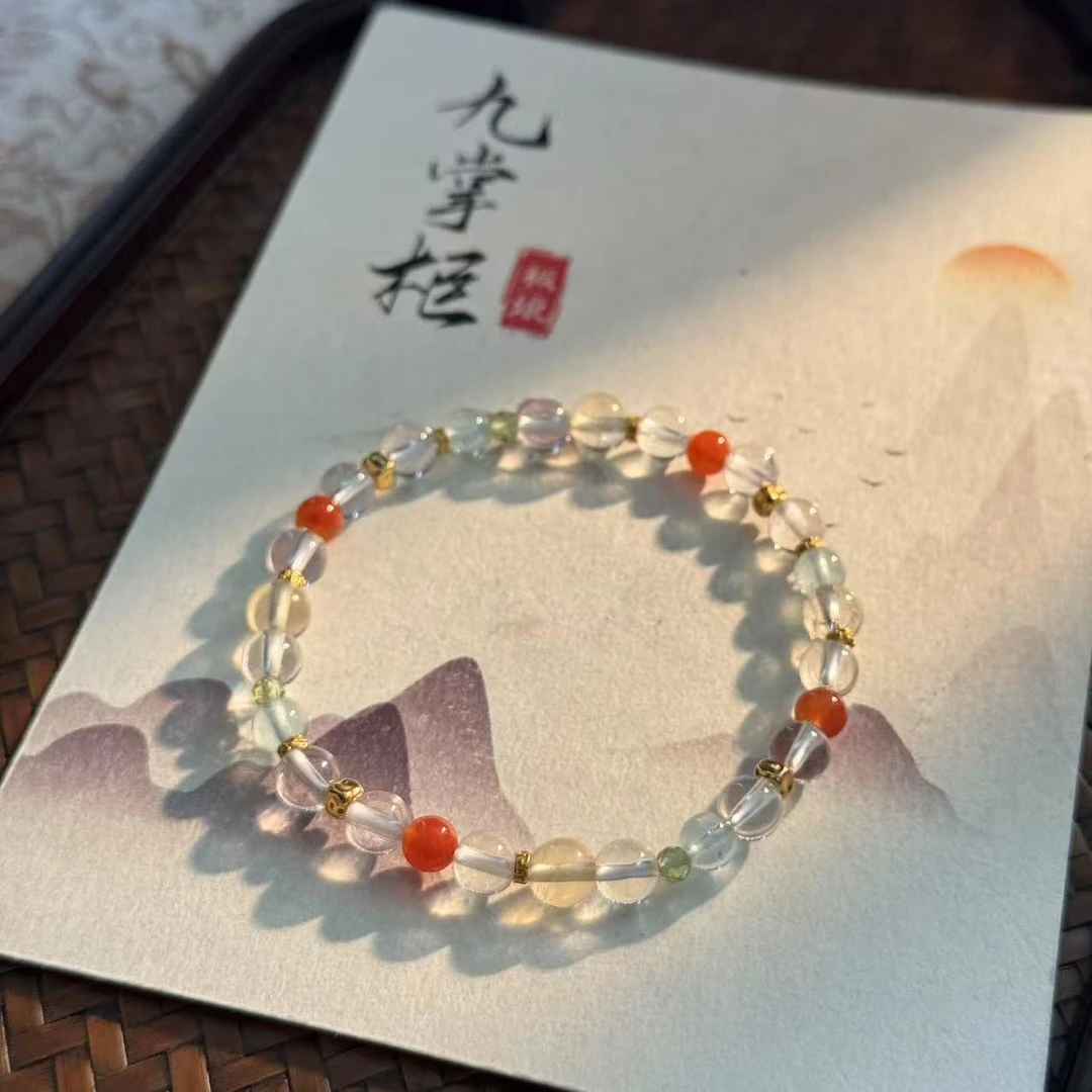 天然水晶单圈手串简约设计百搭—多样性发其一6mm+