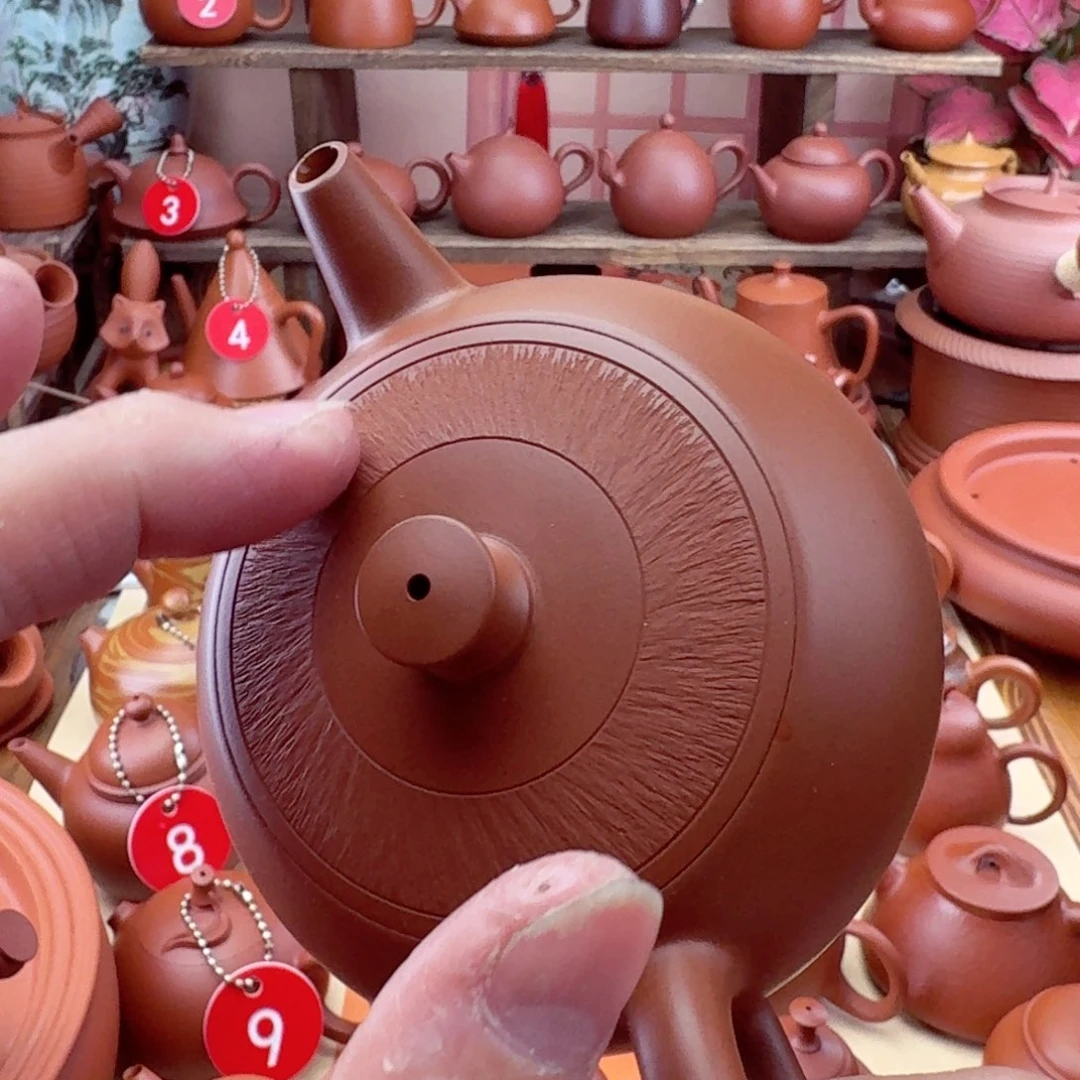 紫砂茶壶大口紫砂120 cc手拉