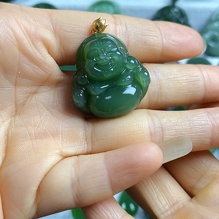 吊坠(不含链)未镶嵌和田玉（碧玉）