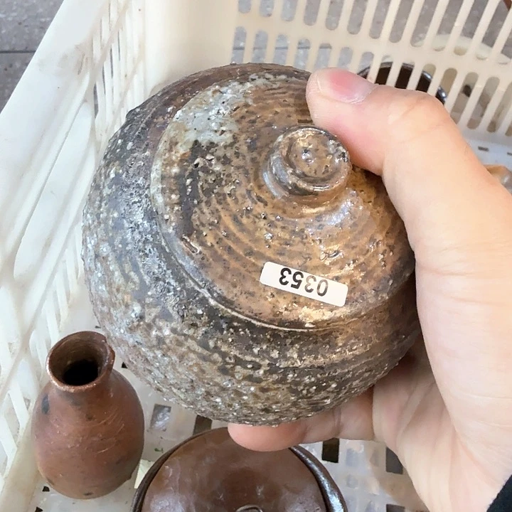 茶壶粗砂柴烧福利心哦的