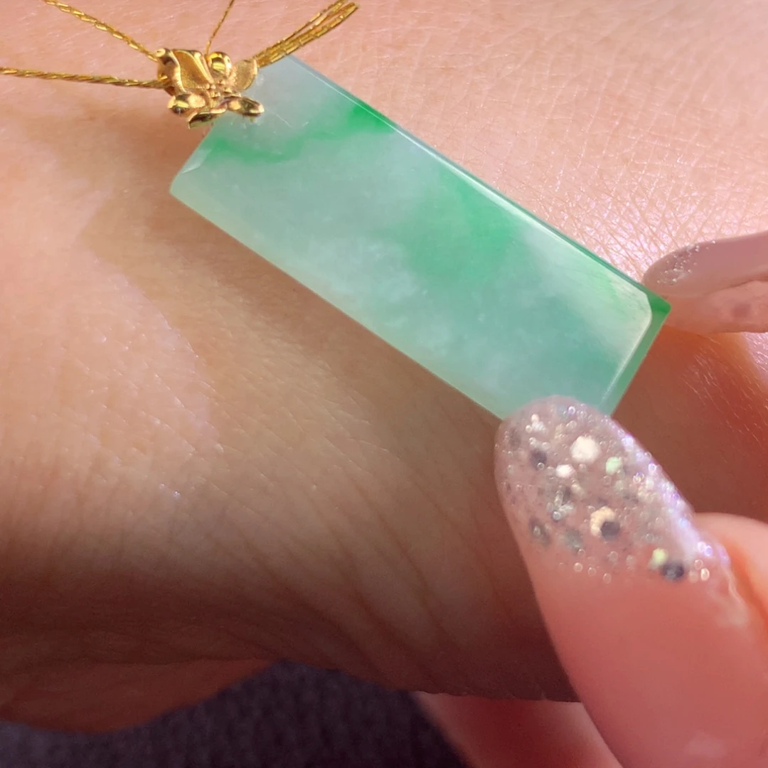 定制翡翠18K金镶嵌翡翠