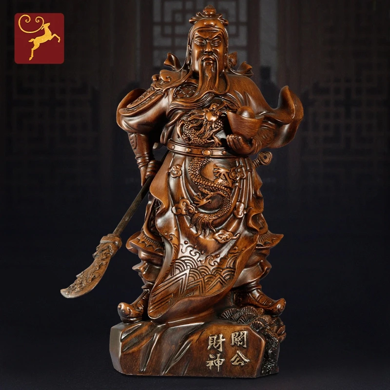 关公摆件招财家用客厅财神爷佛像关羽关二爷神像供奉武财神关云长