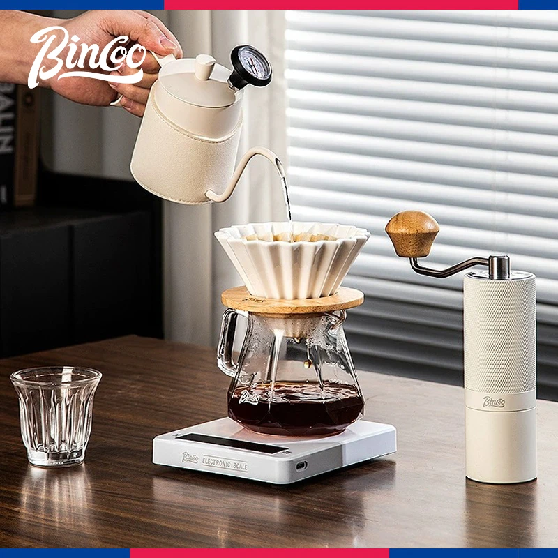 Bincoo咖啡手冲壶V60陶瓷滤杯玻璃分享壶全套家用咖啡萃取器具