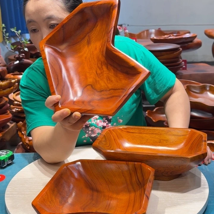 木香樟实木手工果盘
