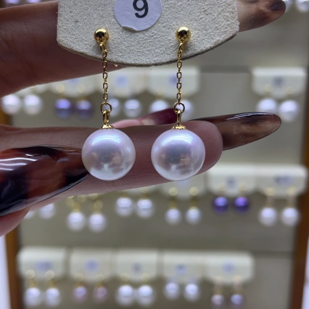 淡水珍珠耳饰银S925镶嵌