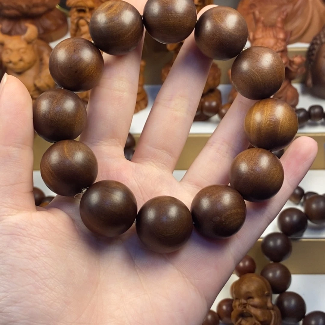 檀香木手串/手链云*飞老山檀香2.0奶香竖纹