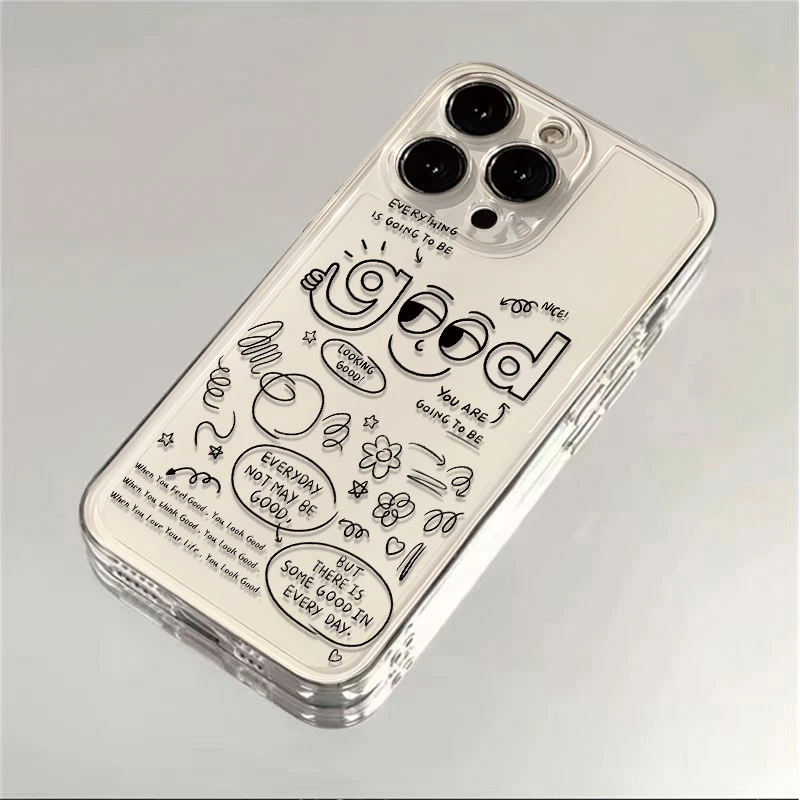 正能量英文适用苹果iPhone16pro小米15华为P70手机壳13软12太空MI