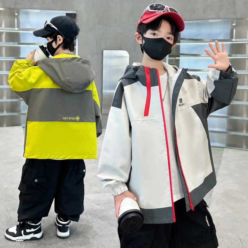 男童外套春款2025这款儿童洋气中大童韩版帅气休闲夹克男孩派克服