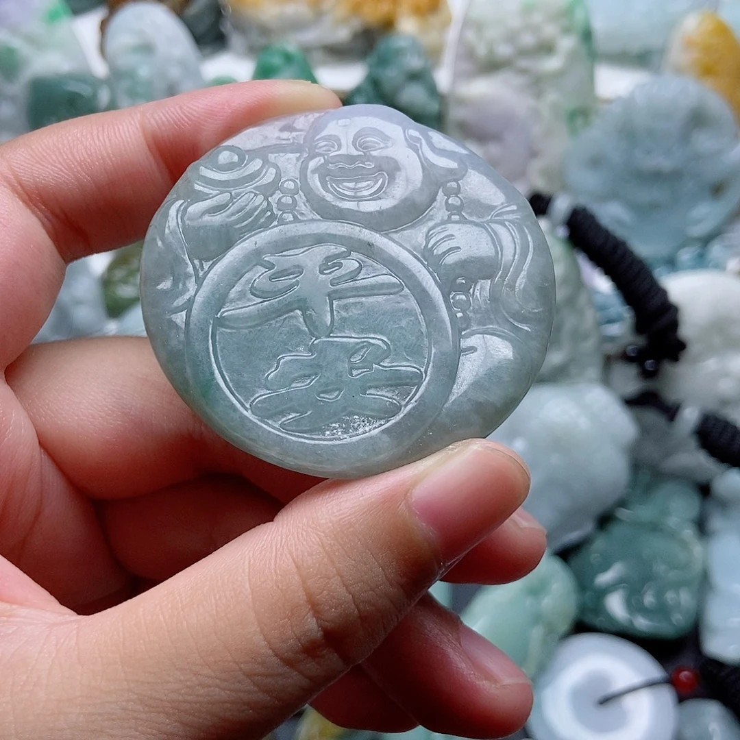 翡翠未镶嵌吊坠(不含链)1