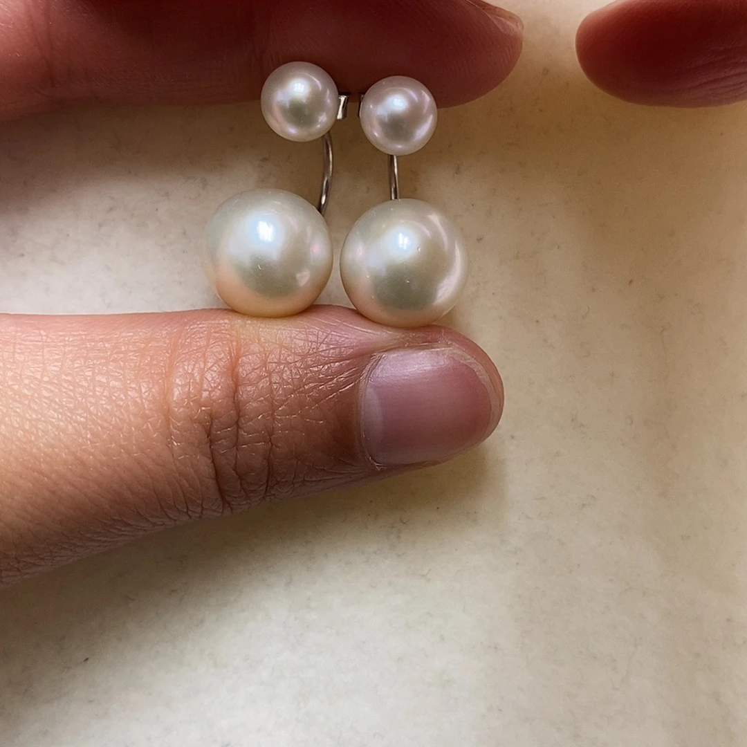 耳饰淡水珍珠银S925镶嵌