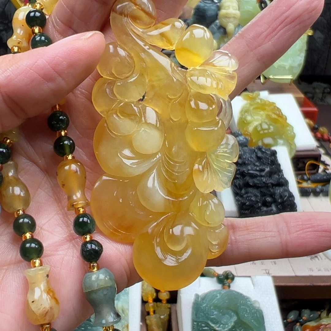 岫玉未镶嵌挂件挂件