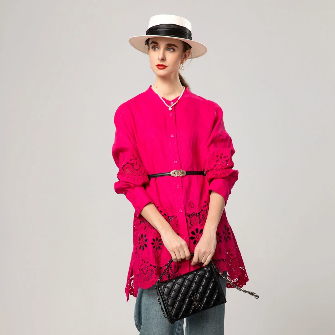 五色风马衬衫SJ25B1232气质长袖时尚休闲春季宽松显瘦百搭春秋