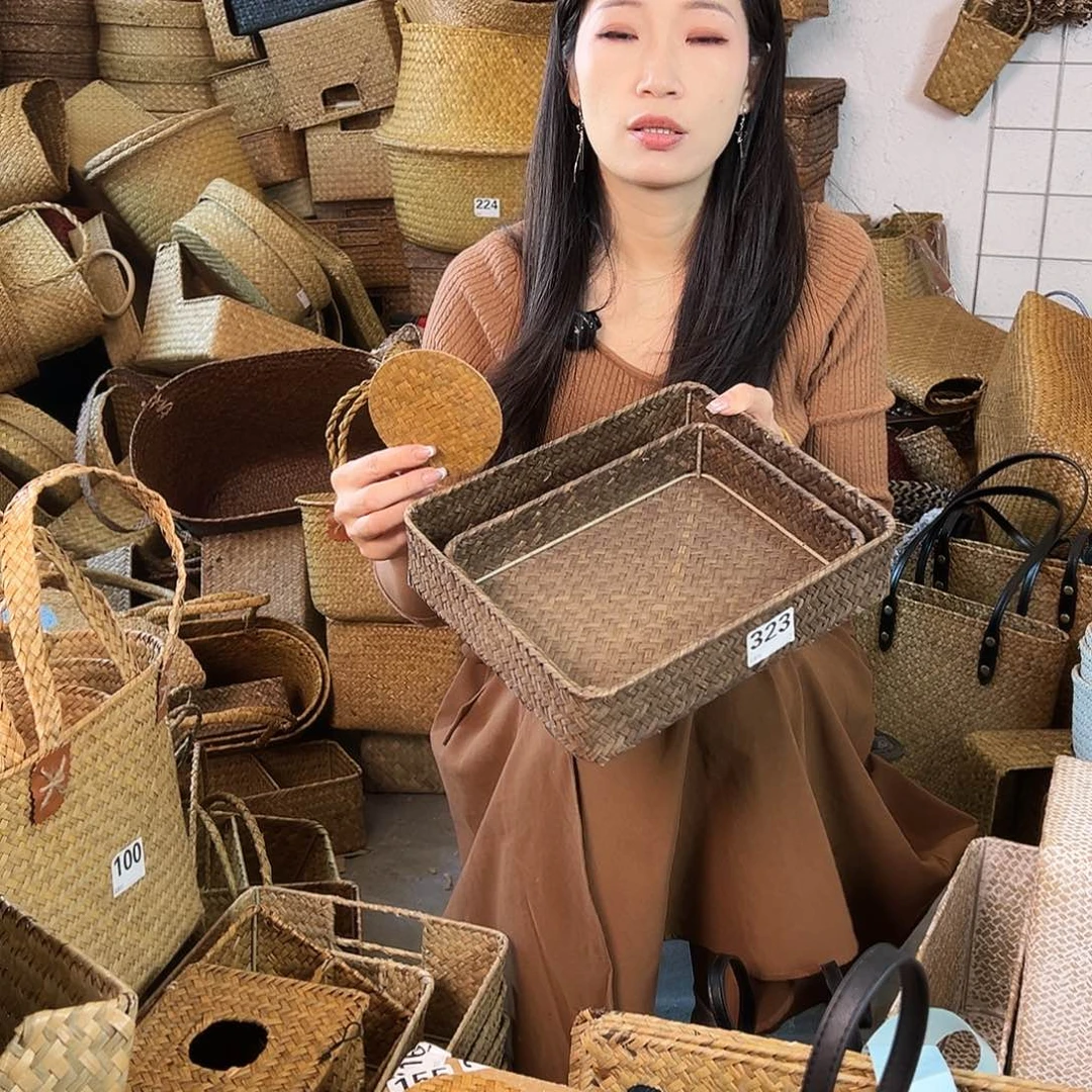 编织带草编包/草编收纳盒微瑕疵