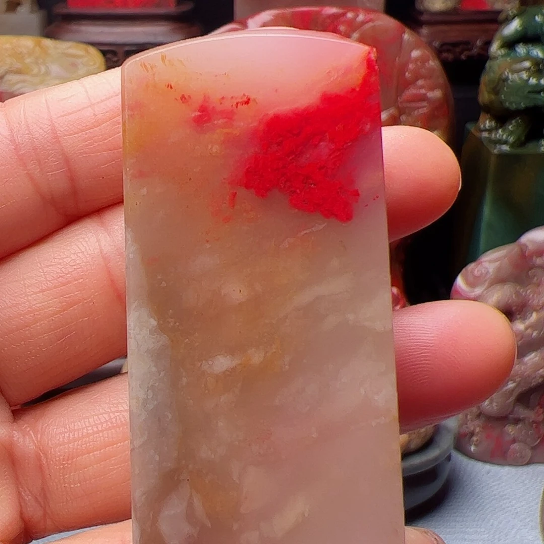 昌化石沙*暴昌化鸡血石印章