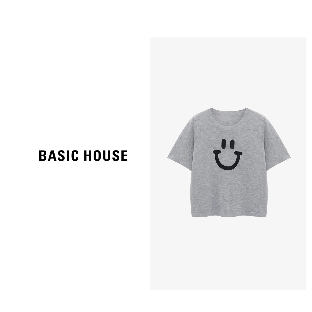 Basic House/百家好时尚休闲简约韩版减龄潮流针织衫-B0625B5C772
