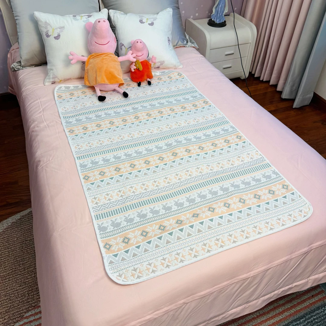 【80*130尺寸】四季通用六层纯棉纱布恒温软席婴儿床单缩水完75/120