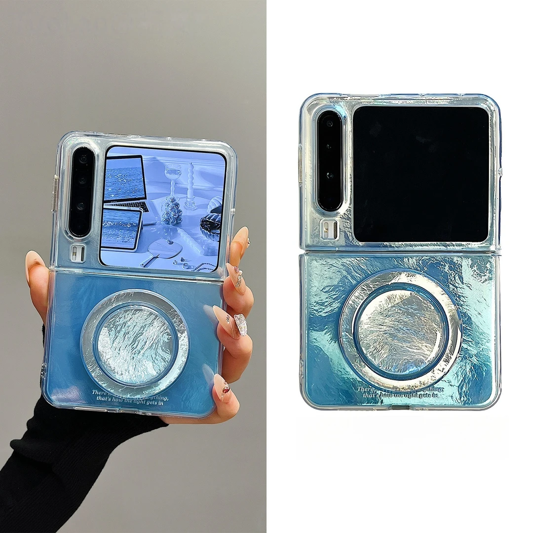 适用华为PuraX典藏版折叠屏手机壳渐变高级感磁吸支架pocket2新款