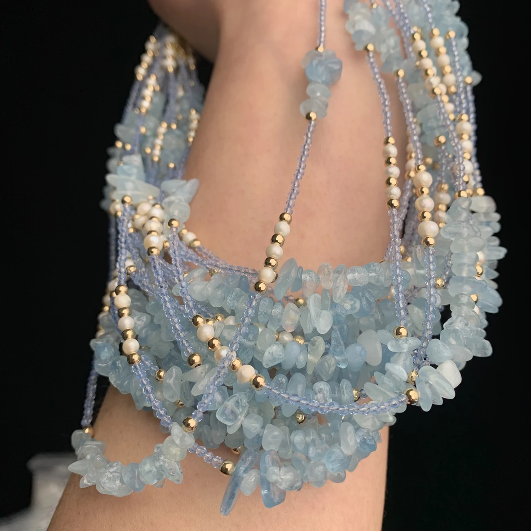 海蓝宝吊坠S216多样性发其一