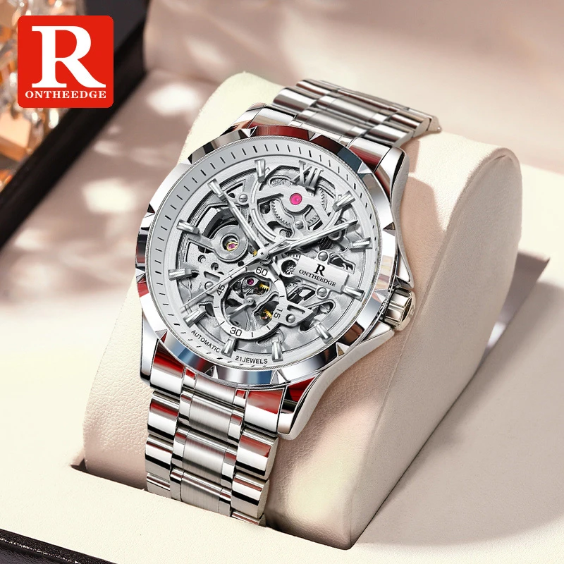 时尚全自动机械腕表商务男表高颜值镂空防水男士多功能全自动手表