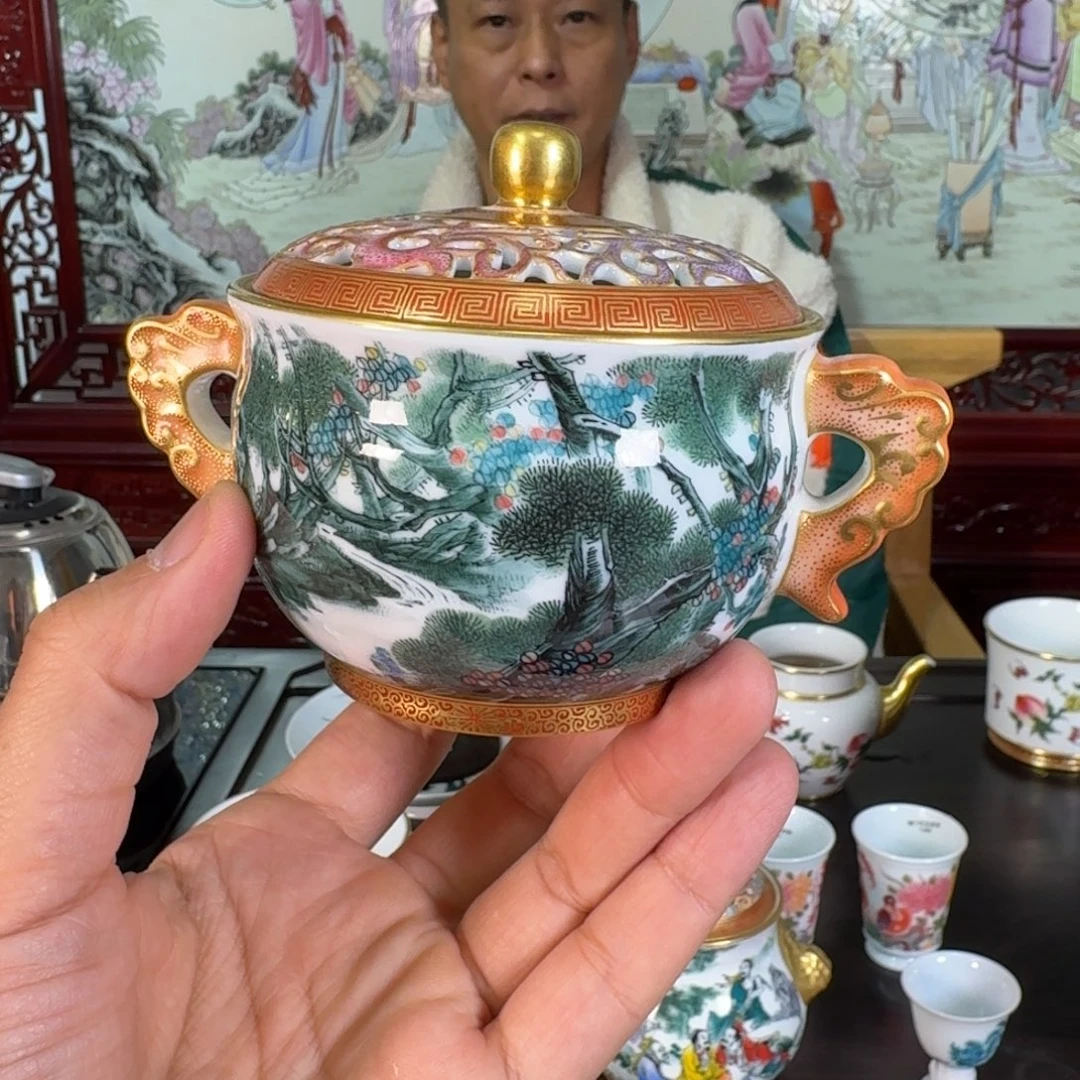 名创釉下五彩精品茶器