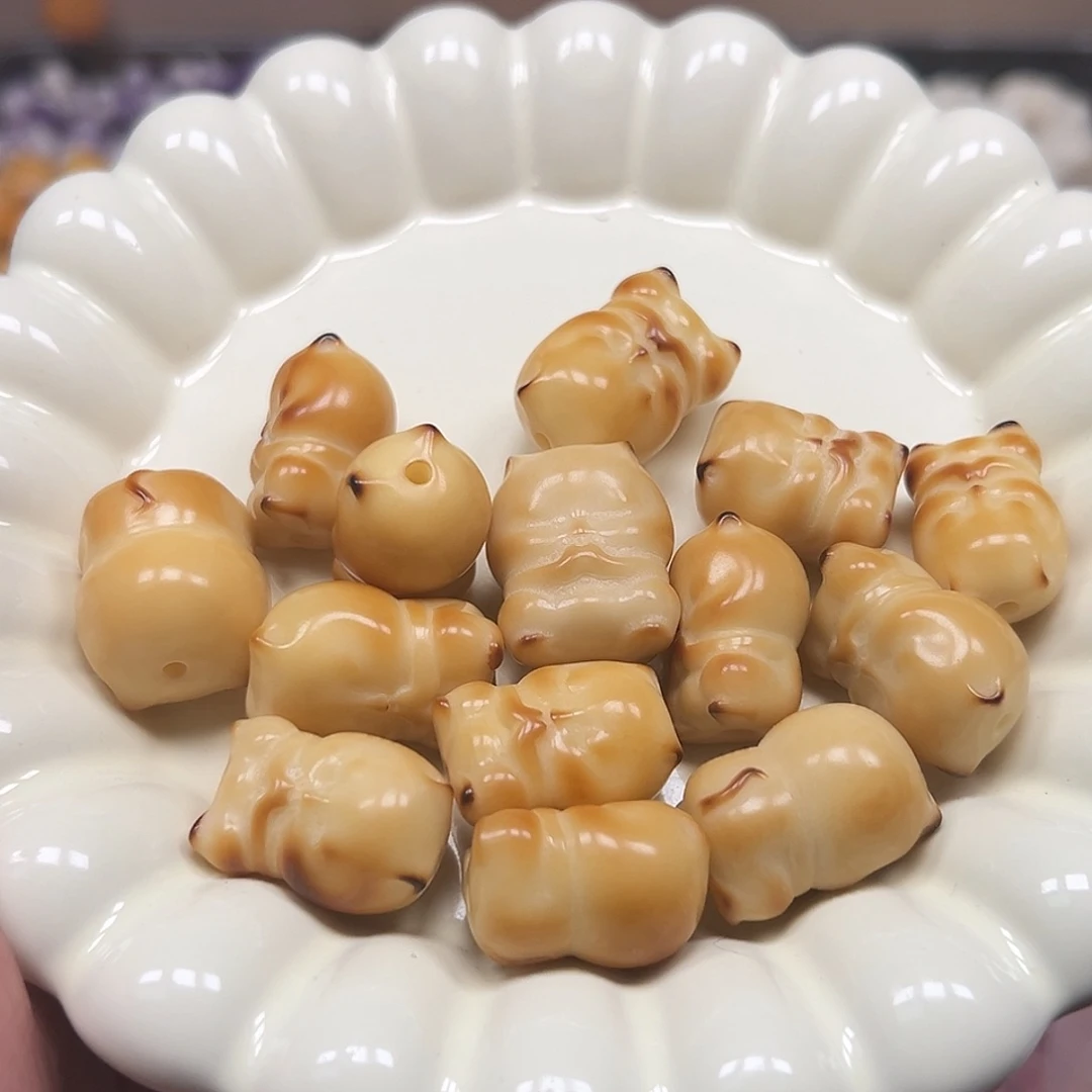 菩提根/象牙果手串3颗炭烧不许猫小裂