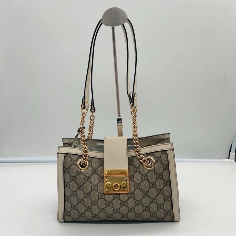 95新 GUCCI/古驰 901 6923 古驰 白拼老花padlock