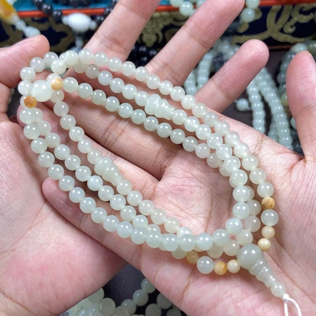 和田玉未镶嵌把件挂件链子