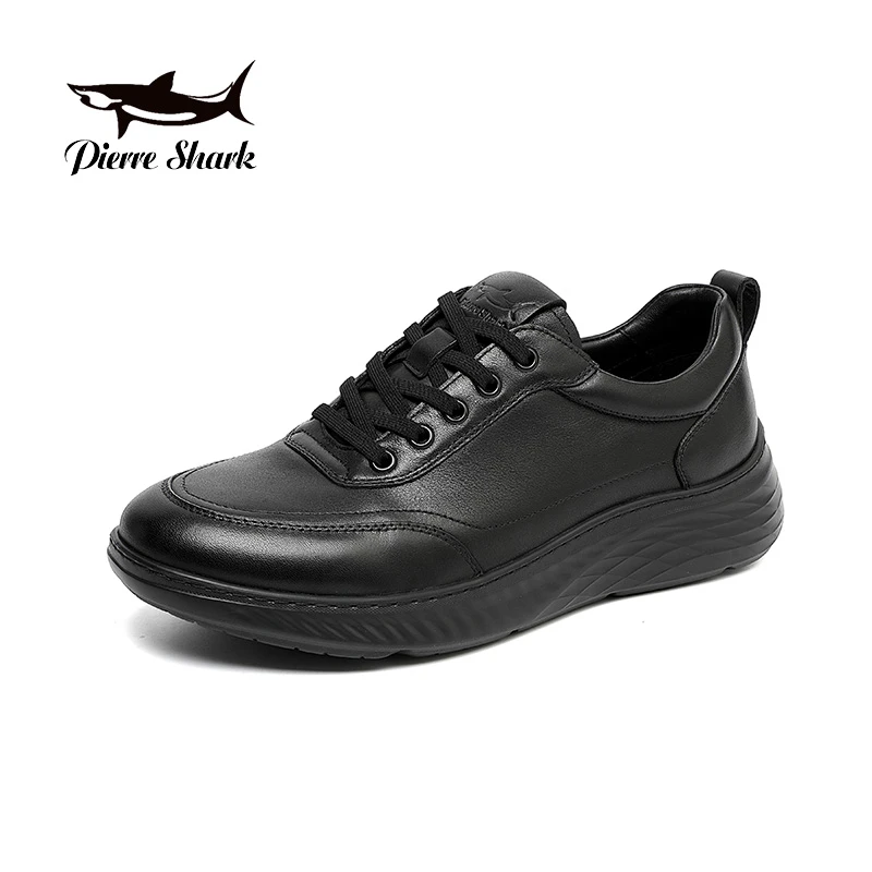 Pierre Shark/鲨鱼英伦时尚男士真皮舒适百搭潮流休闲鞋2573