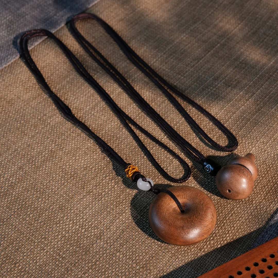 沉香平安扣葫芦吊坠（两件套）