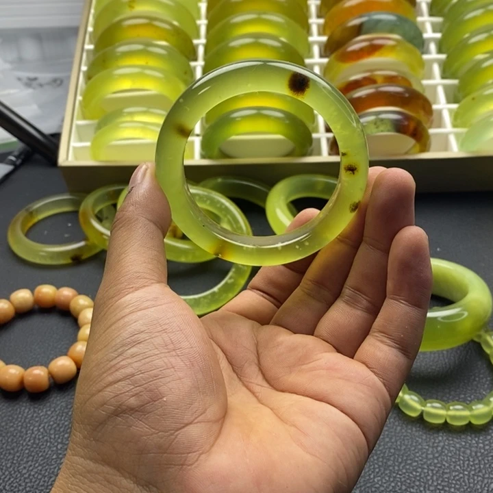蛇纹石玉合金手镯57.6