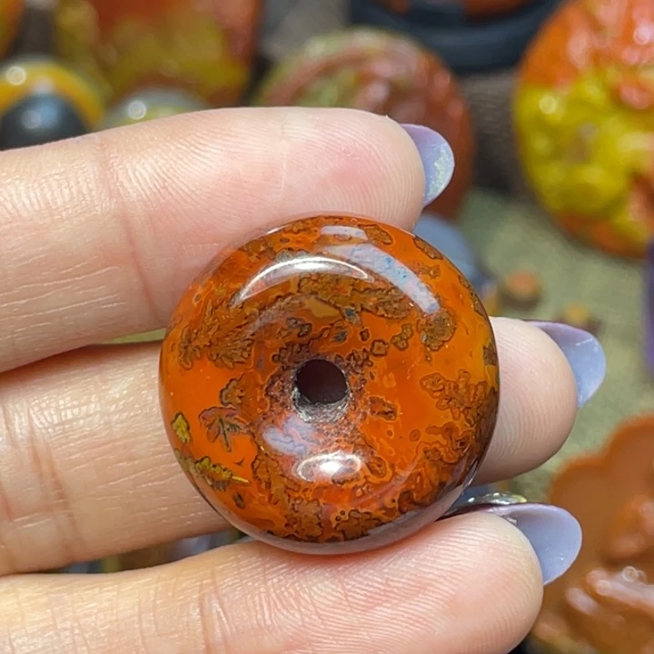 玛瑙/玉髓足银镶嵌珠宝奇石鸽血红