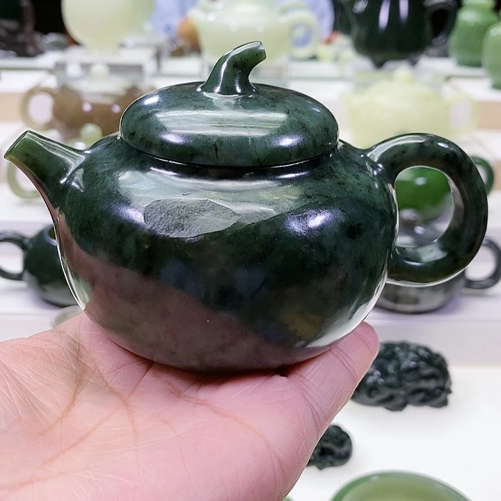 未镶嵌和田玉挂件茶壶190m l