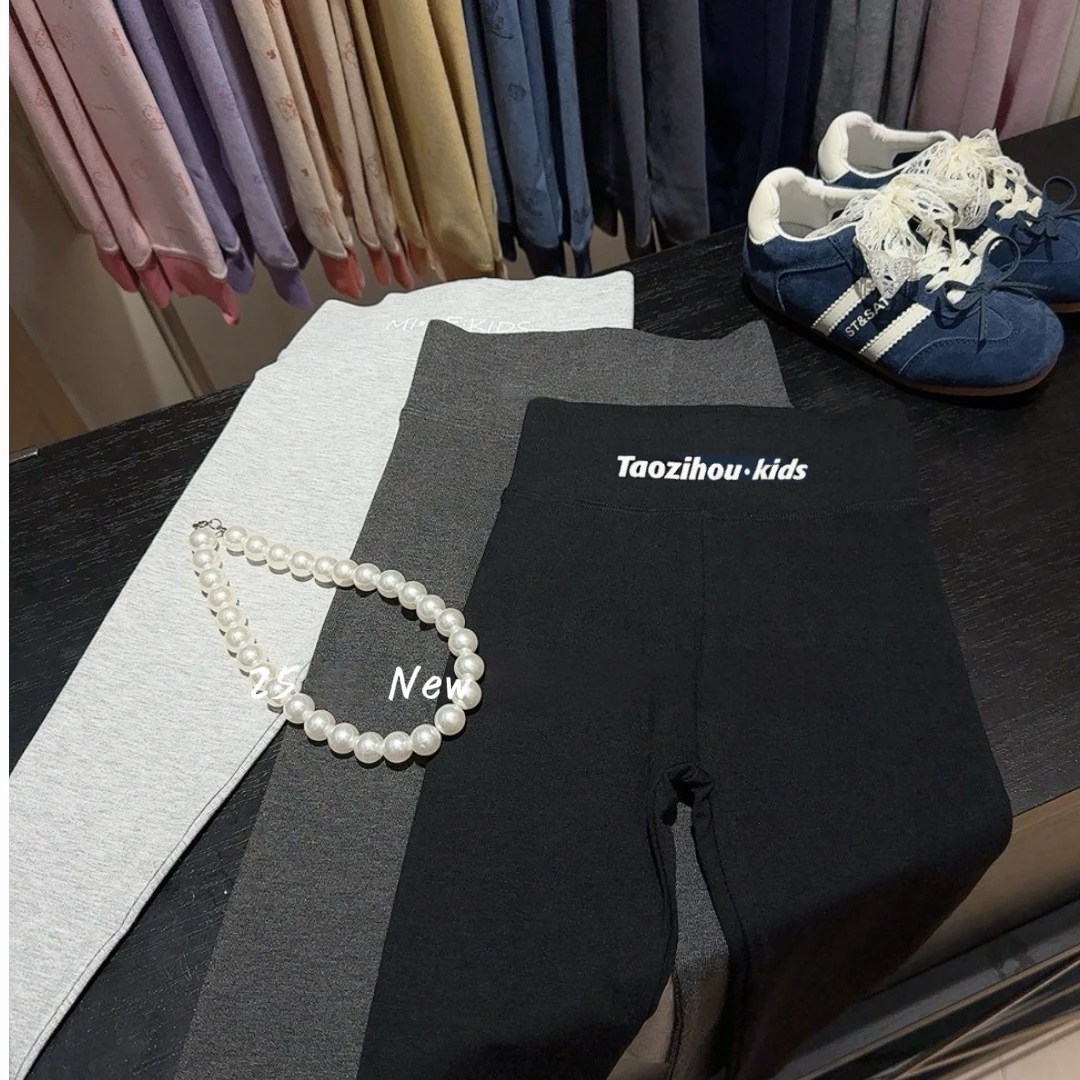 新款上新腰头字母印花儿童芭比裤5815