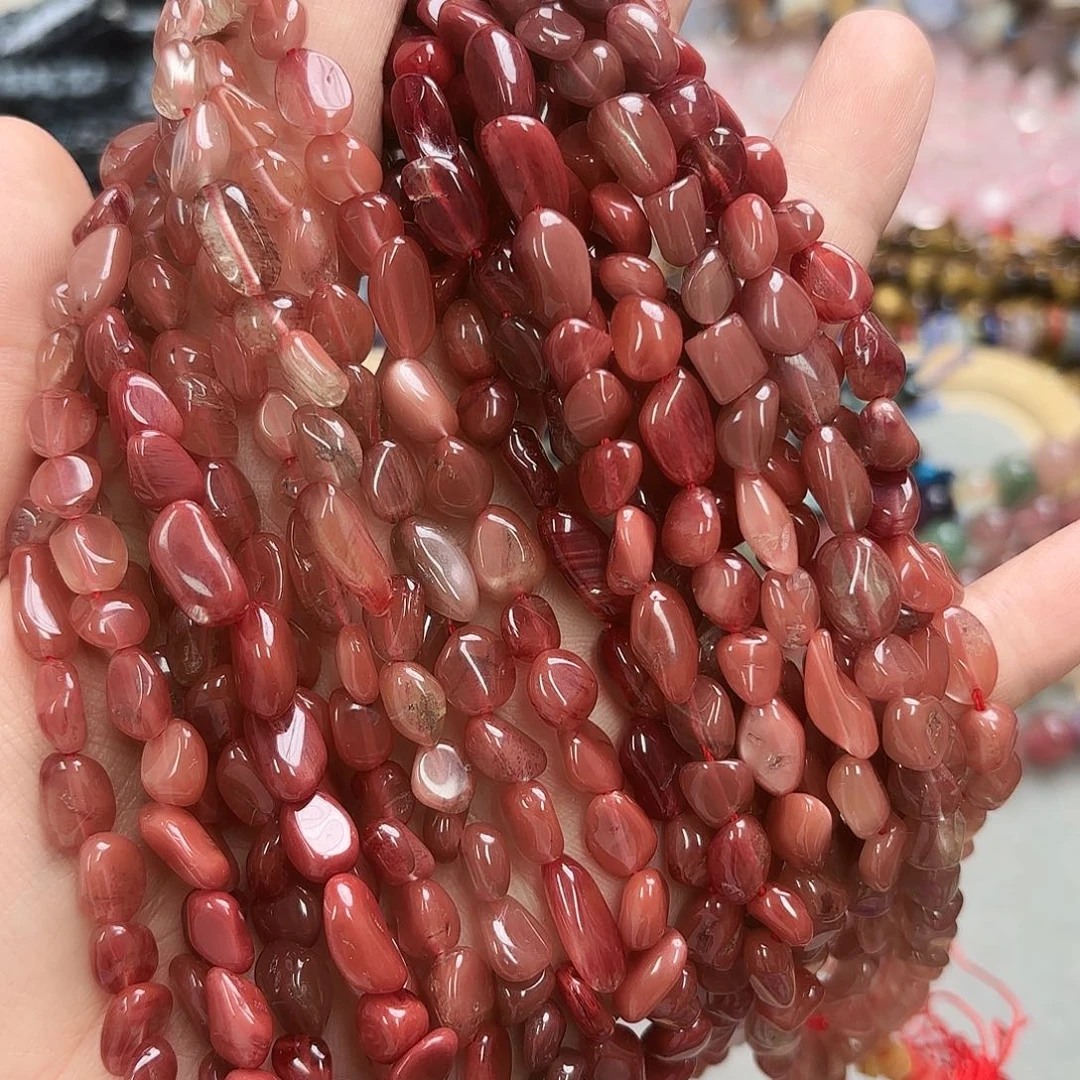 玛瑙/玉髓未镶嵌珠宝半成品6-8安德森随行渐变一条