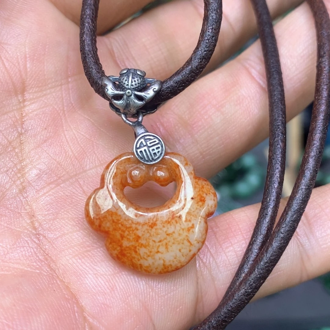 翡翠颈饰银S925镶嵌漂亮美眉