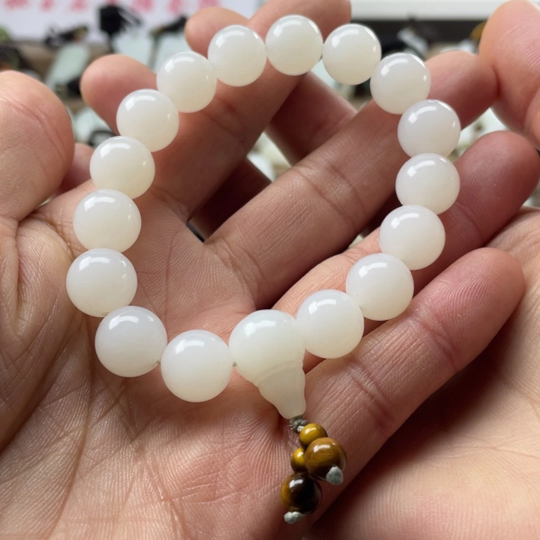 和田玉（白玉）手链未镶嵌慕*