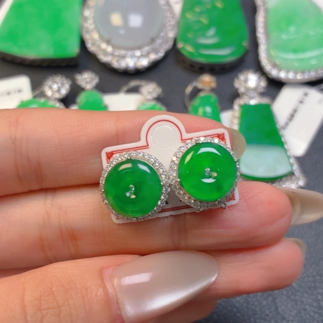 翡翠银S925镶嵌颈饰