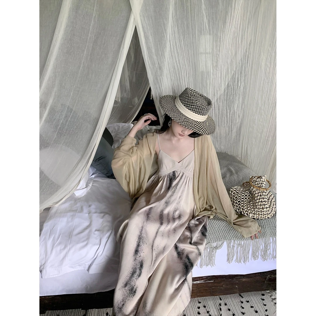 有洧Youwei【空山新雨】巨好看的夏装连衣裙女2025新款长款吊带裙