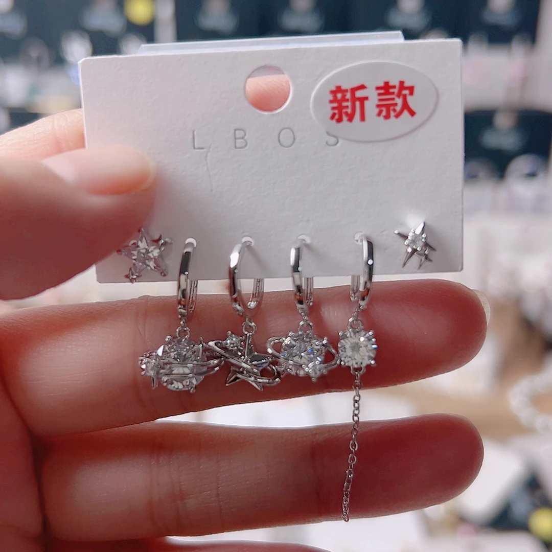 琉璃纯铜合金耳环的