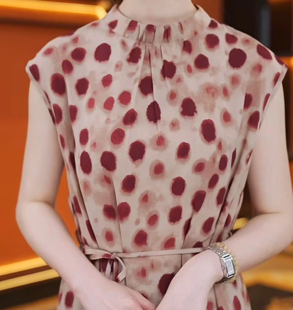 （送腰带）杭州原版正品2025年新款气质高端优雅显瘦雅粉色连衣裙女